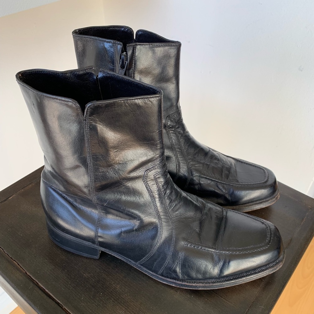 Vintage Florsheim Leather Essex Zipper Boots